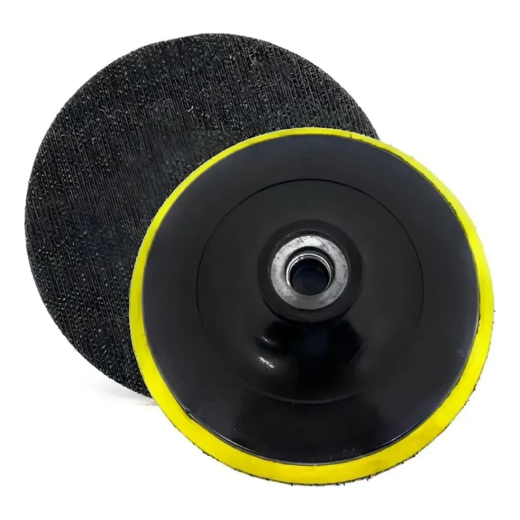 Jogo 3 Base Suporte Lixa Velcro 115mm Rosca M14 + Adaptador