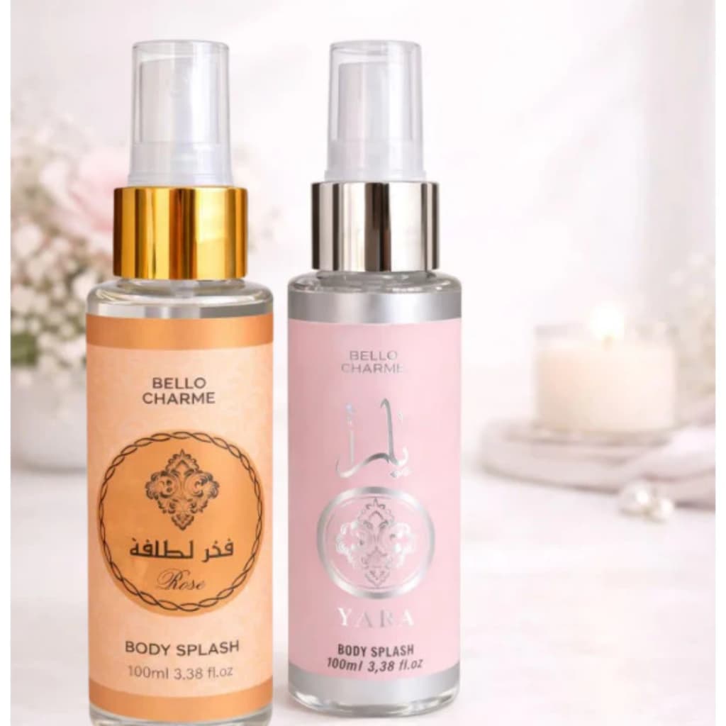 Kit 2 Body Splash 100ml Árabe feminino Yara e Rose Bello Charme