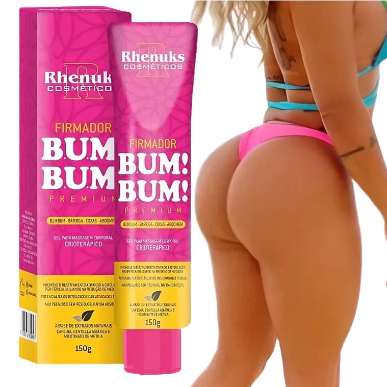 Gel Anticelulite Firmador de BumBum Quadril Coxa E abdomem barriga  Rhemuks  150 gr extrato naturais