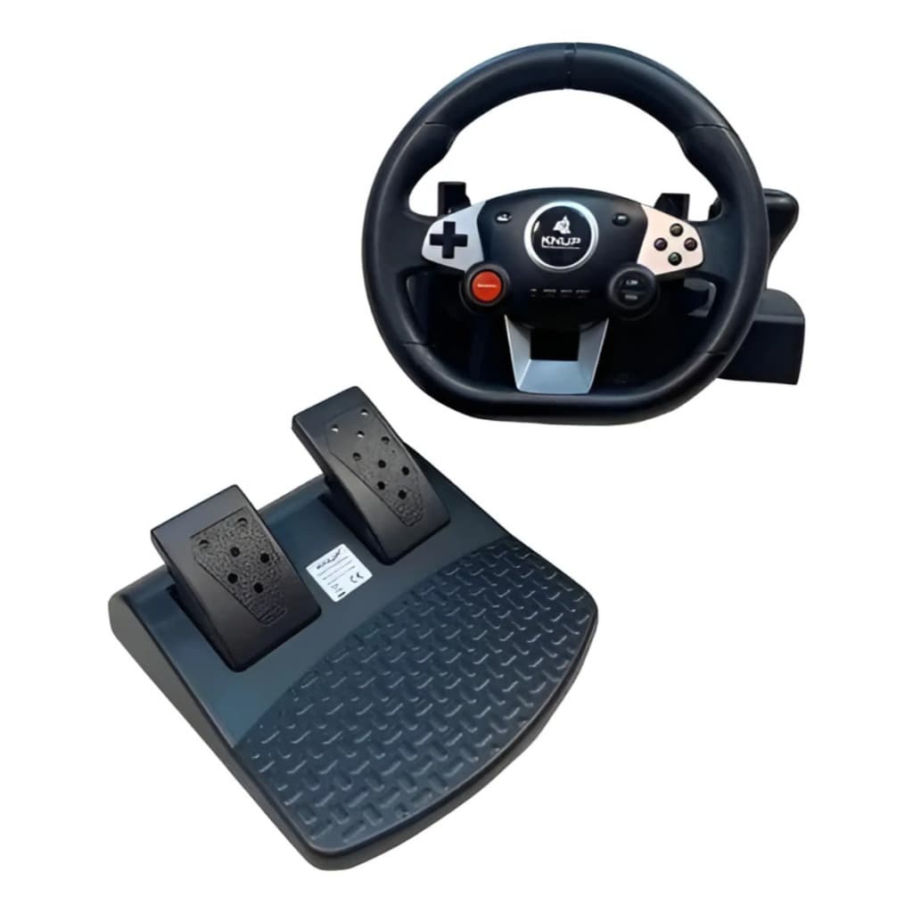 Volante Joystick Vibracao Gamer Pro Gears Kp-5816 7 Em 1