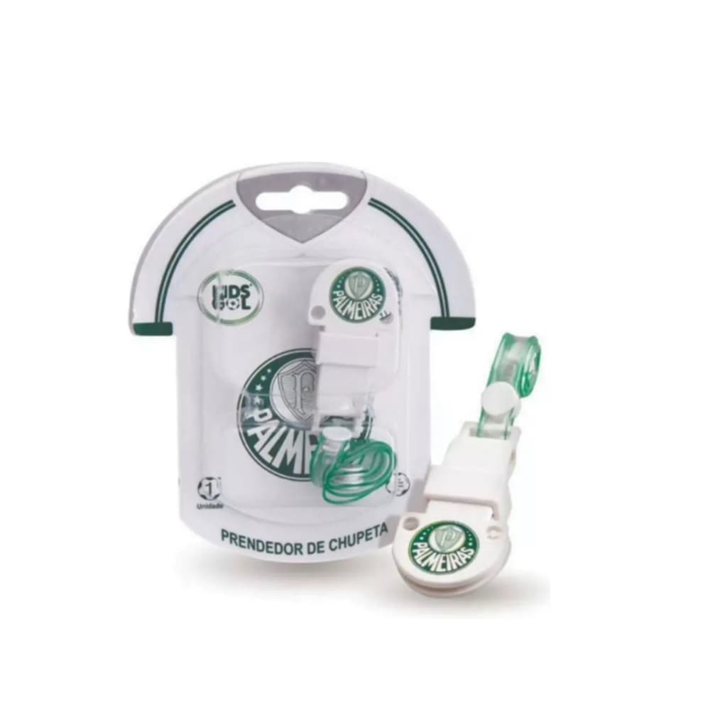Prendedor de Chupetas Palmeiras Plástico Produtos Kids Gol