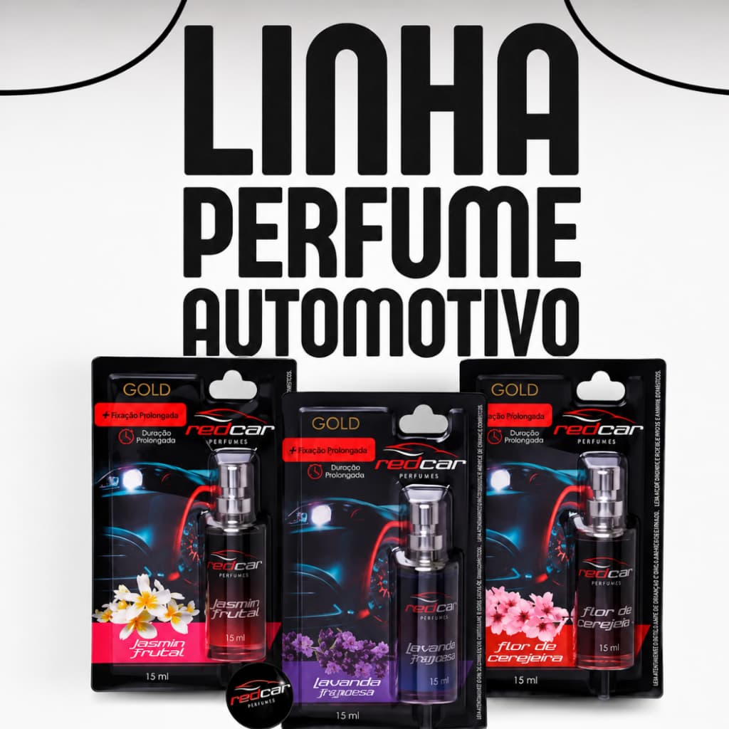 Kit 2 Unidades de Perfume P/ Carro Cheirinho Redcar 15ml Aromatizante Para Carros Auto Cheirinho