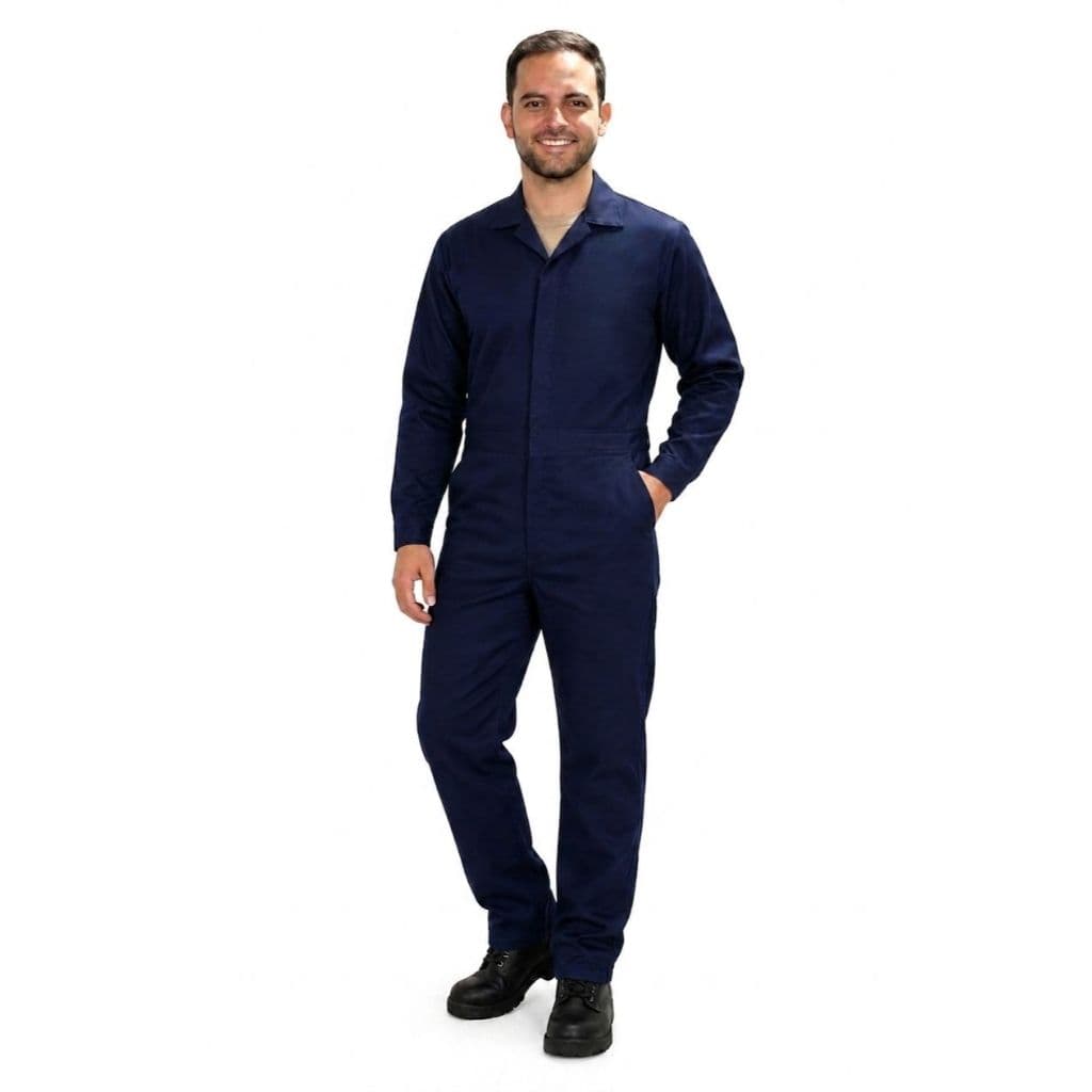 Macacão Brim Manga longa azul marinho
