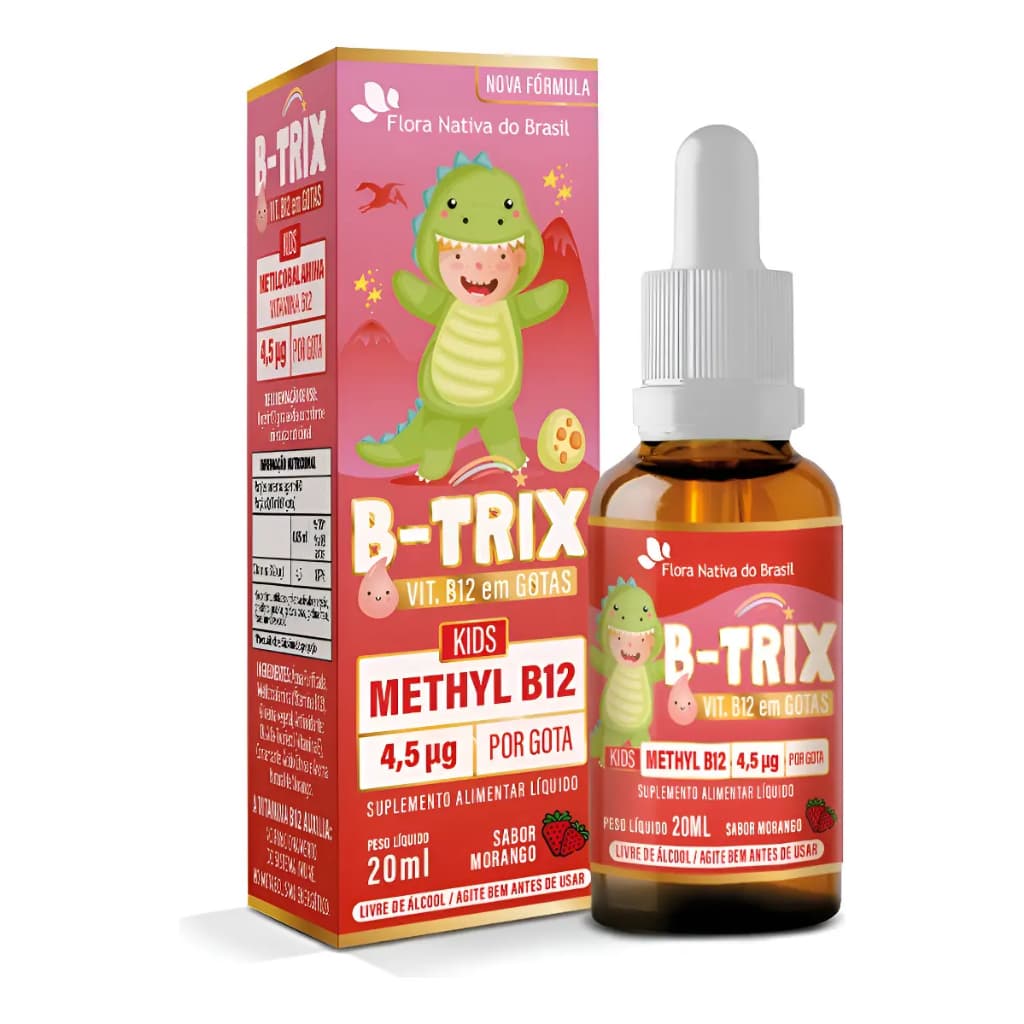 B-trix Vitamina B12 Kids Gotas 20ml Flora Nativa Morango