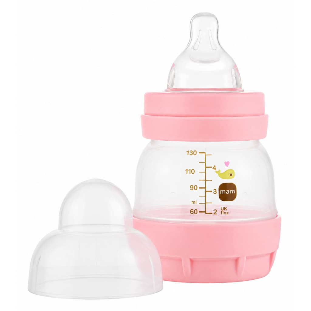 Mamadeira Mam Easy Start 130ml 0m Ma01212 Rosa Animais