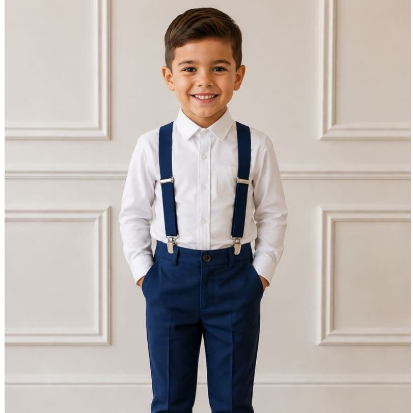 Suspensório Infantil Clássico Regulável Várias Cores Elegante Meninos Casamento Juvenil Batizado
