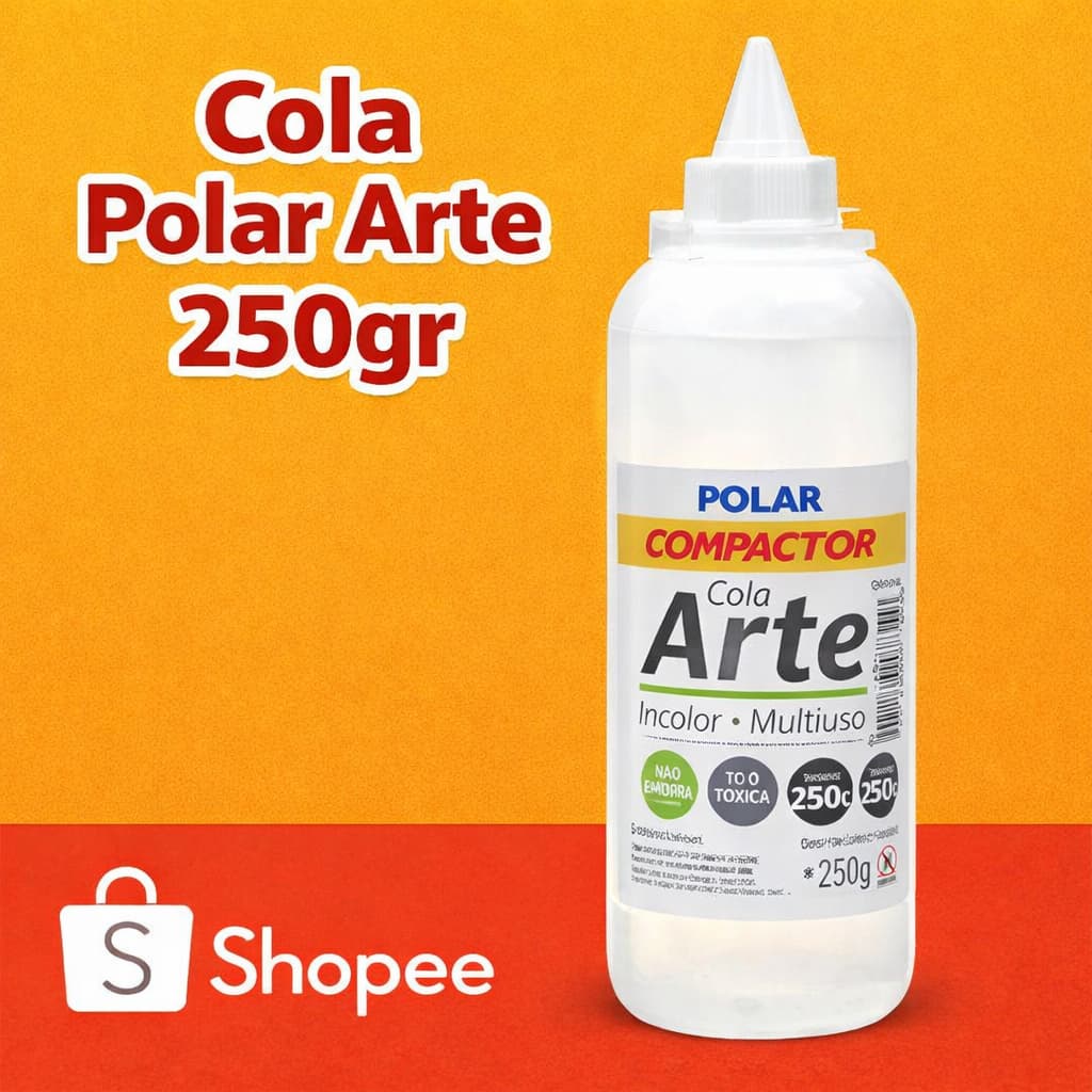 Cola polar arte liquida 250gr compactor incolor uso profissional