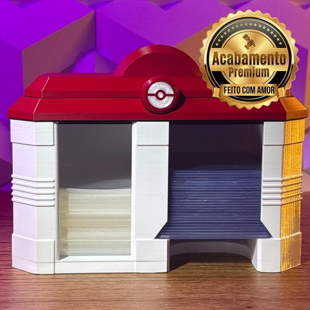 Porta Sleeves e Top Loader para Cartas TCG Estilo Centro Pokémon