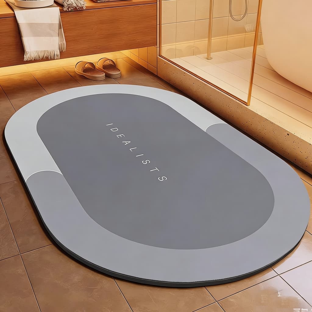 Tapete Super Absorvente Antiderrapante de Secagem Rápida