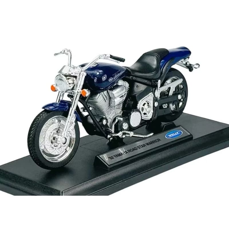 Miniatura Moto Yamaha Road Star Warrior azul Welly 1/18