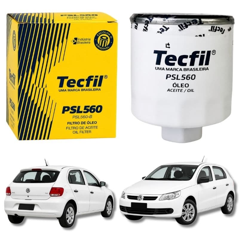 Filtro Óleo Tecfil PSL560 Gol G5 1.0 1.6 Flex 2008 A 2012