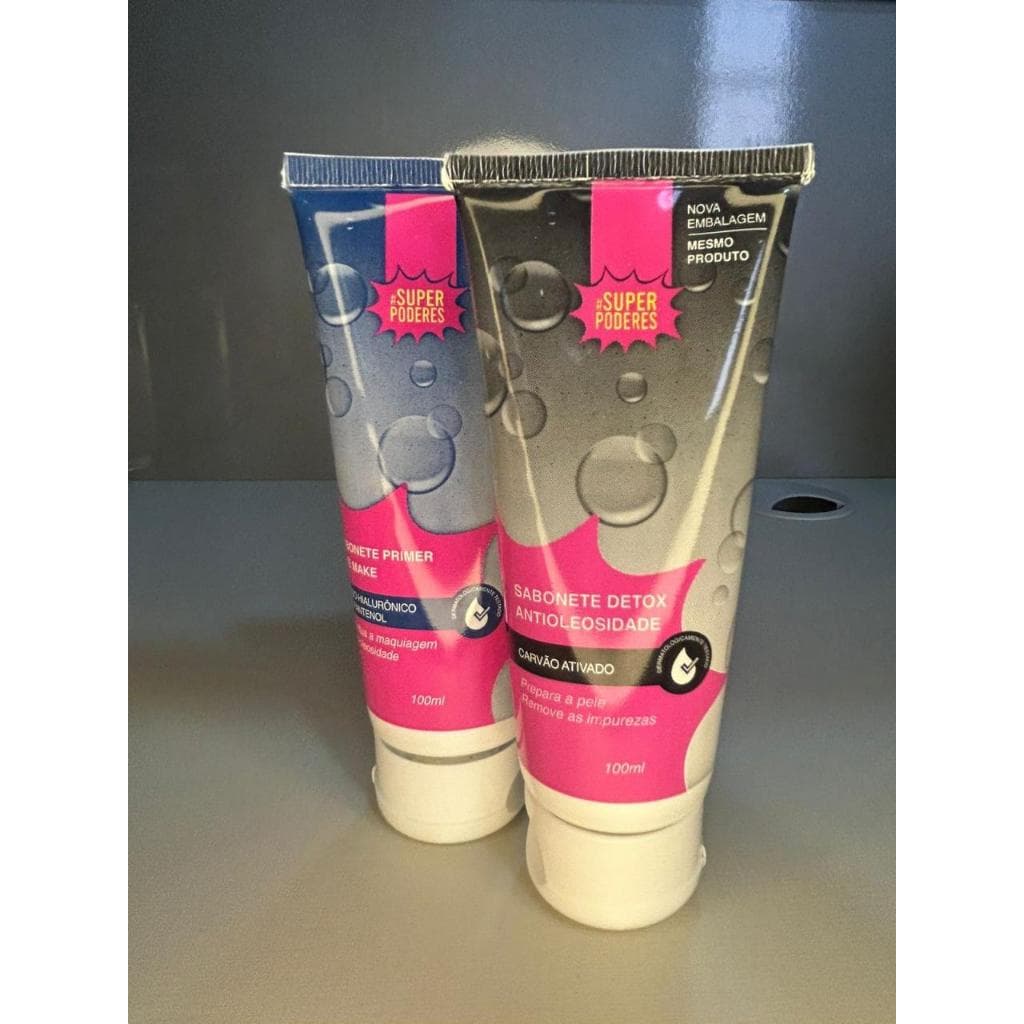 Kit Sabonete Sabonete Detox antiolesidade e acne Carvão Ativado +Kit Sabonete Primer. (ENVIO IMEDIATO)