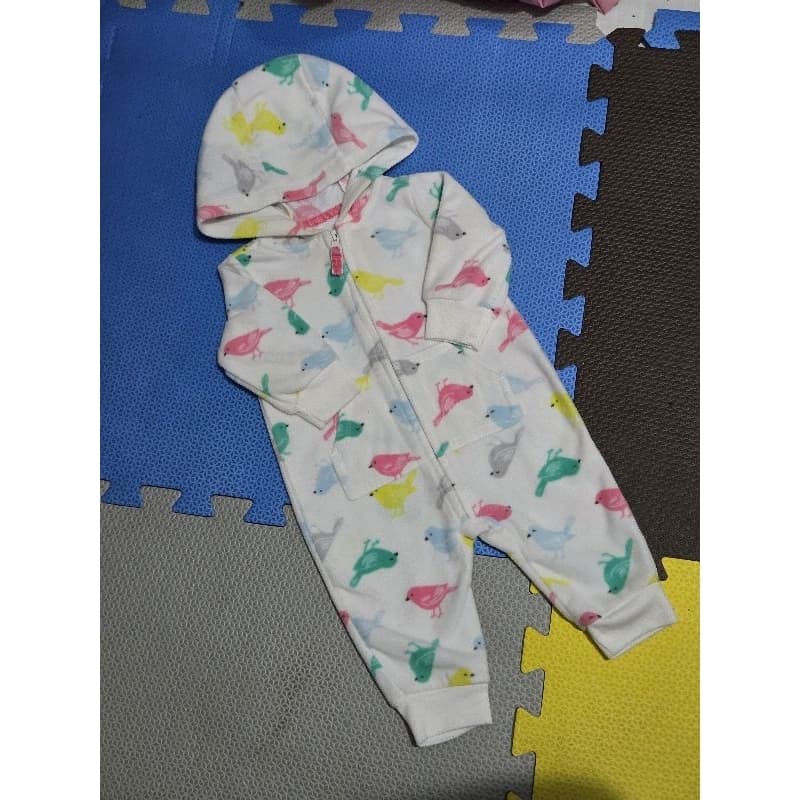 [ Desapego Carters] Macacão Branco 3 meses em fleece lindo! bebê menina 👧