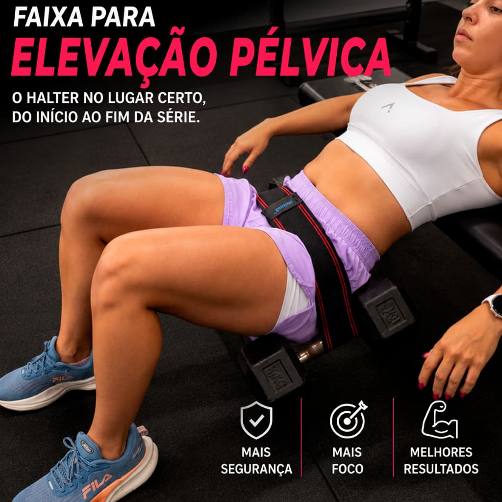 Faixa Cinturão Elevação Pélvica Treino Glúteos  Academia  em Casa -VEJA O VÍDEO