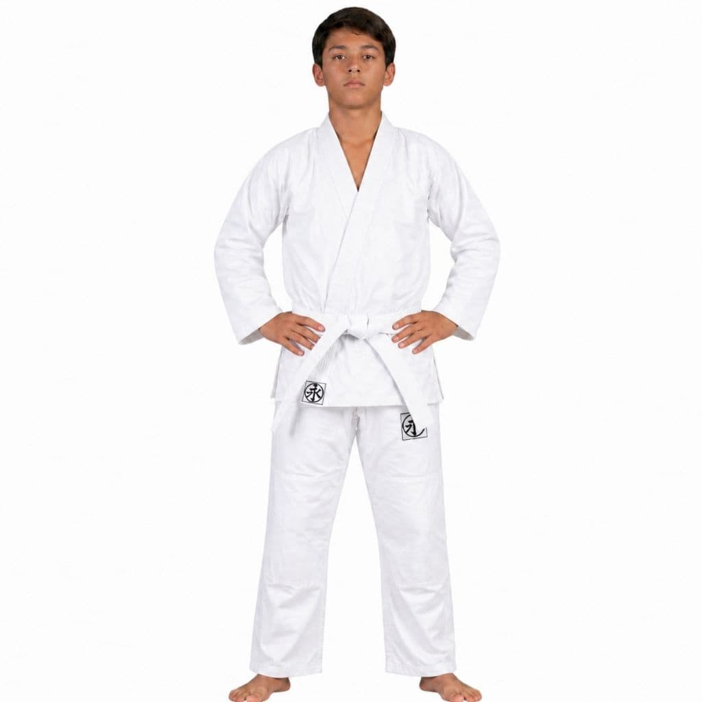 Kimono Jiu Jitsu Judô Reforçado Infantil Keiko Branco