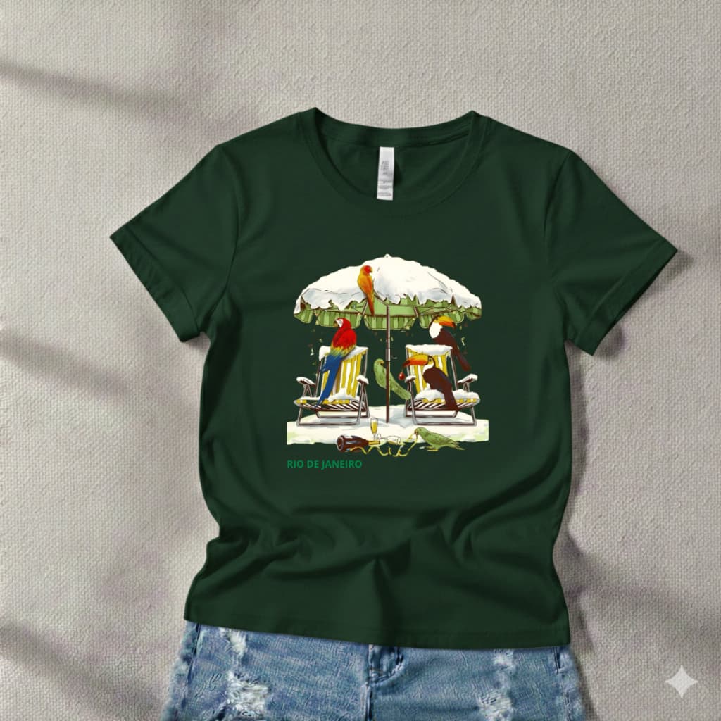 Camiseta Estampada Rio De Janeiro Unissex Blusa 100% Algodão Envio Rápido