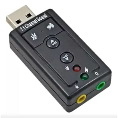 Adaptador de Som USB 7.1 Canais 3D Exborm para PC e Notebook MJ