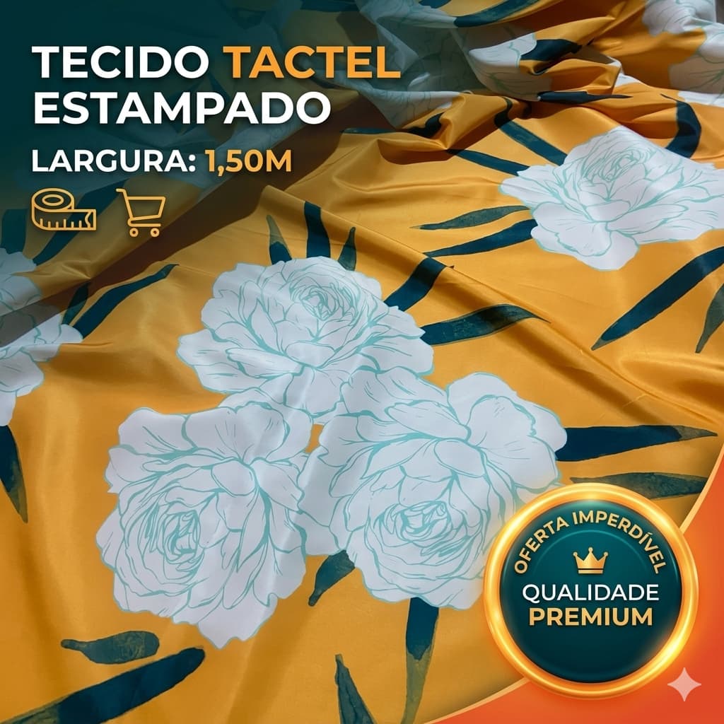 Tecido Tactel Estampado Premium - 1,50m de Largura
