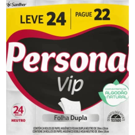 Papel Higiênico Personal Vip Leve 24 E Pague 22 Personal Folha