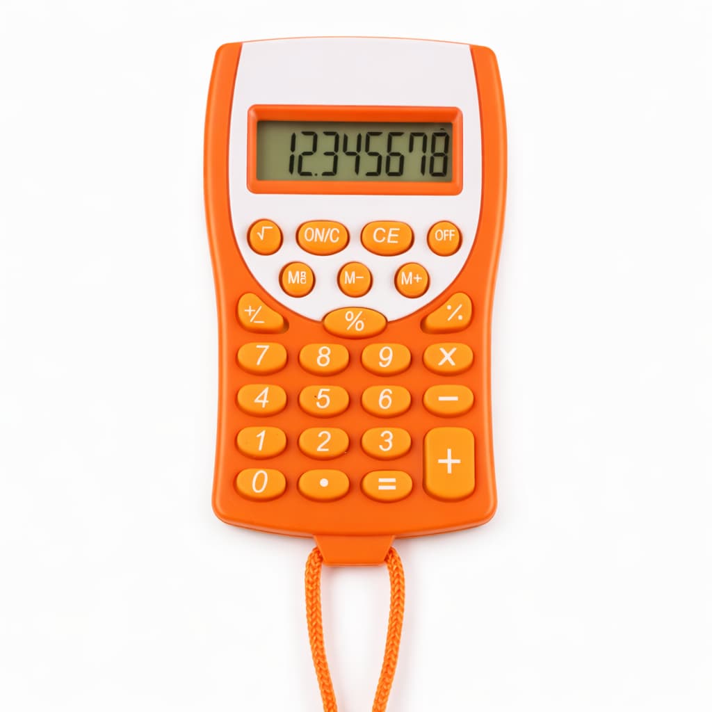 Mini Calculadora com Cordão para Escola Escritório e Bolsa