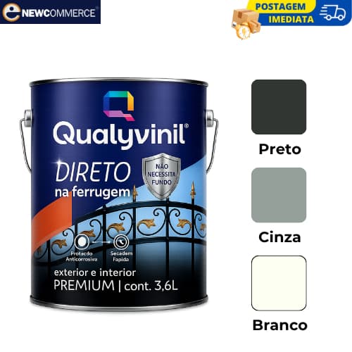 Tinta Direto Na Ferrugem Qualyvinil 3,6 l Alta Durabilidade