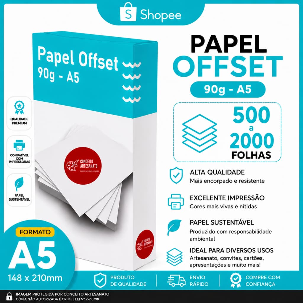 Papel Offset 90g (Alta Alvura) - A5