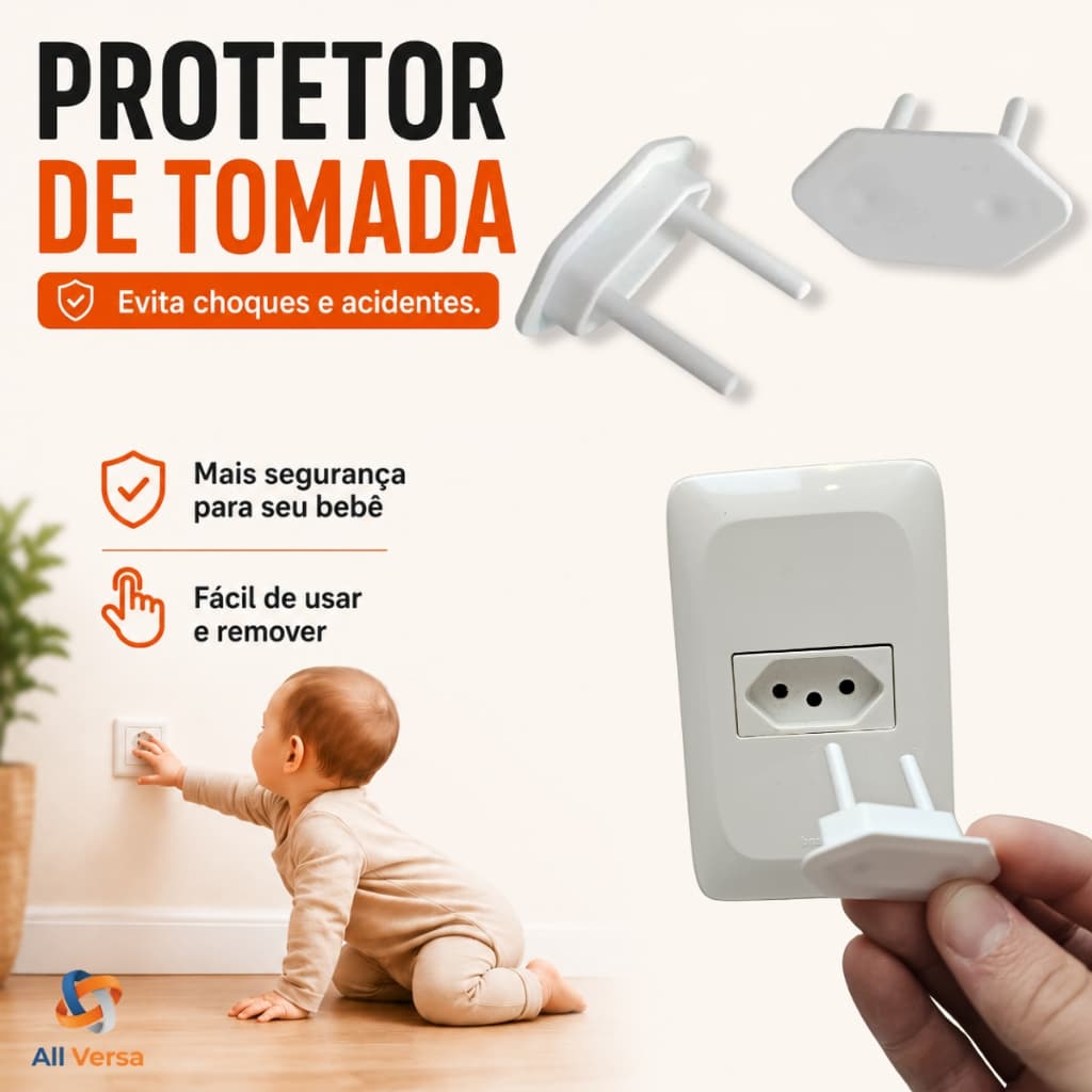 Kit 8/12/24 Protetor de Tomada Infantil 2 e 3 pinos ABNT | Segurança Bebês e Pets Anti-Choque