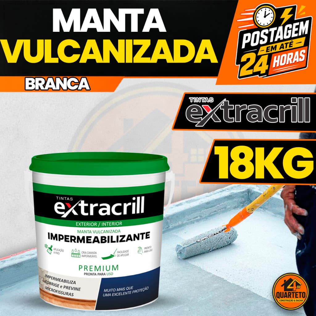 Impermeabilizante Branco 18kg Extracrill Manta Líquida Balde