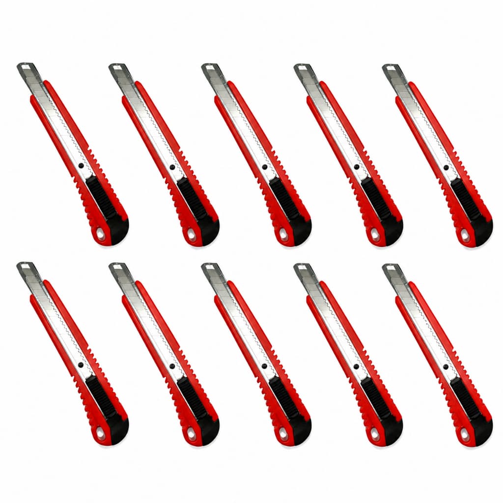 Kit 10 Estiletes 9mm Estreito Profissional Retrátil Reforçado