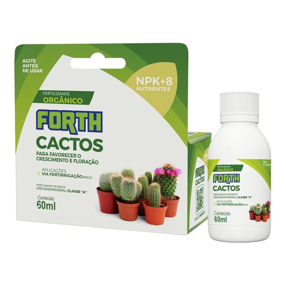 Adubo Fertilizante Forth Cactos 60ml Orgânico Rende 12 L
