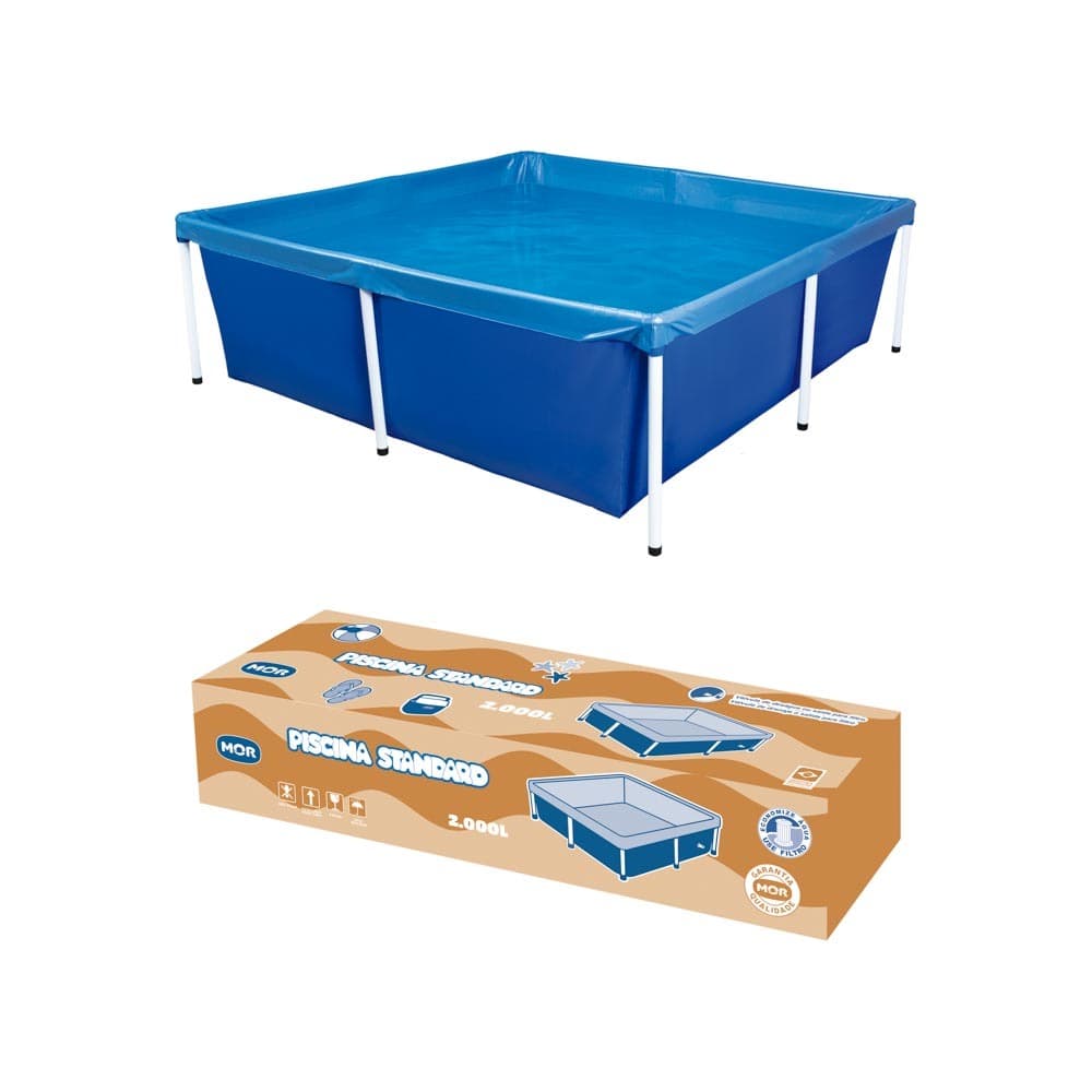 Piscina De Armação 2000 Litros Mor Estrutural Retangular Standard