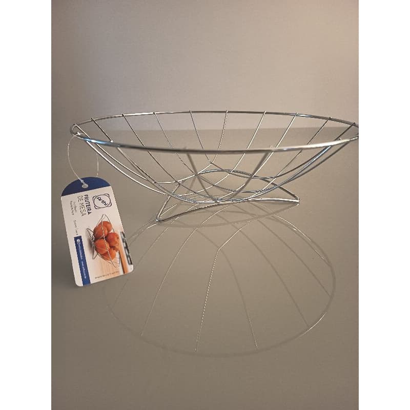 Fruteira inox redonda com base 30cm