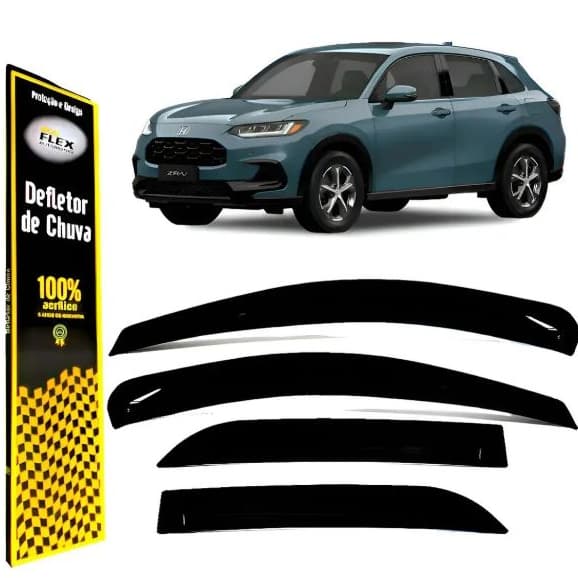 Calha Defletor de Chuva Honda ZR-V 2024 a 2025 4 Portas Acrílico Fumê Ecoflex