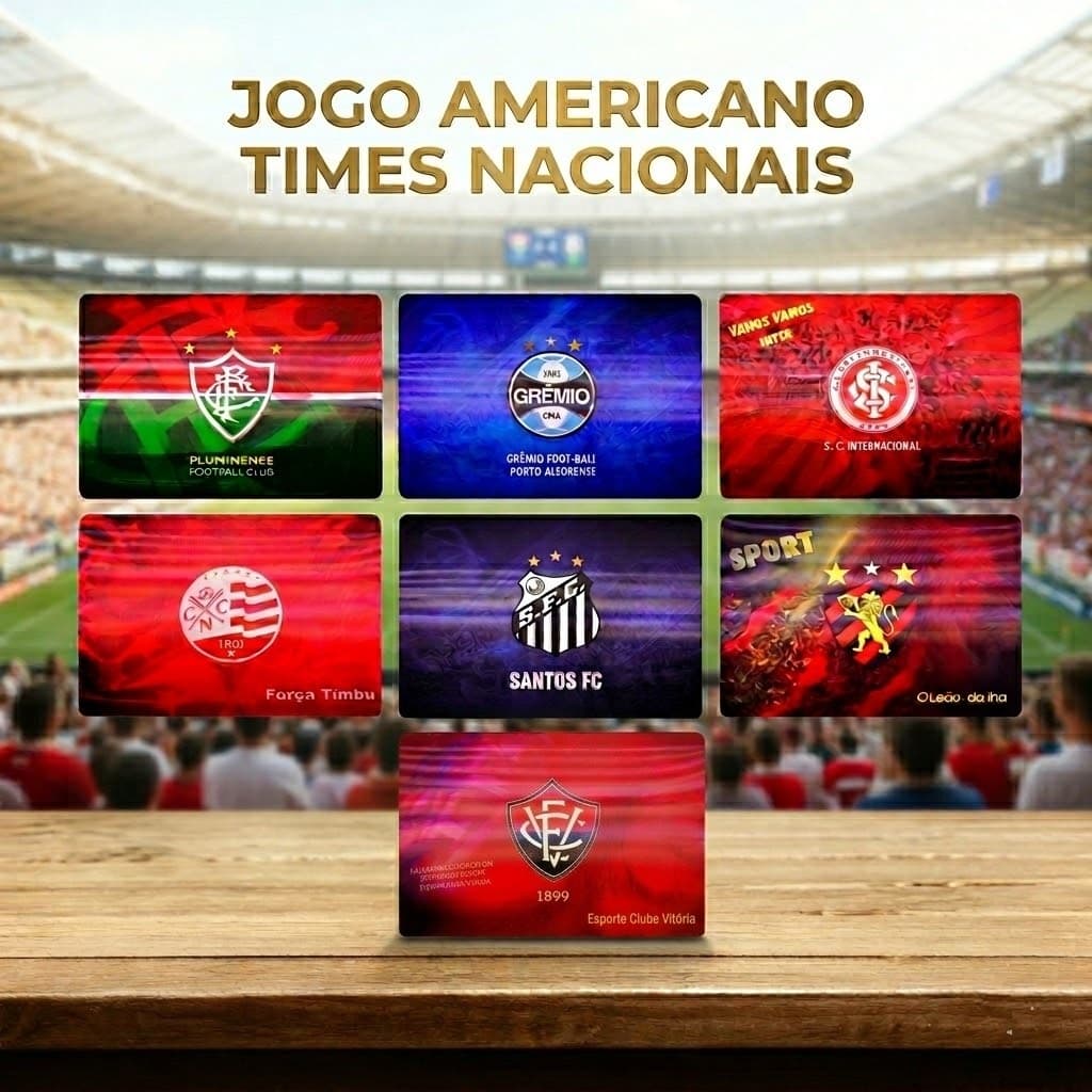 Jogo Americano 3D 4 Peças Times Nacionais Campeonato Brasileiro Produto Oficial Licenciado Mileno