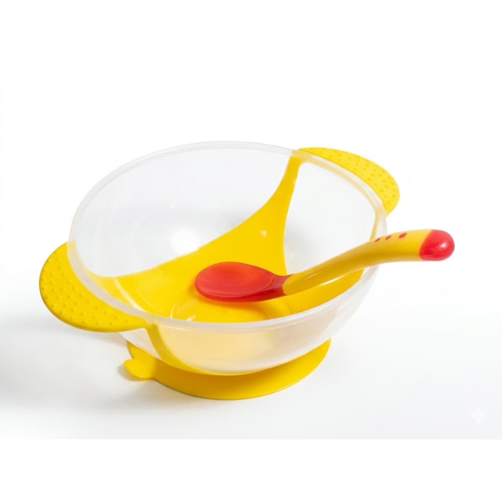 Conjunto Prato Infantil  + Colher Com Ventosa Bowl Tigela
