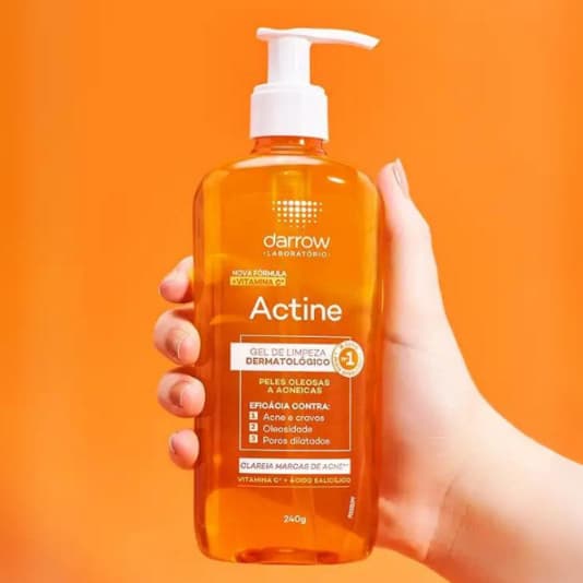 GEL DE LIMPEZA ACTINE 240G DARROW PELES OLEOSAS E ACNEICAS 240G