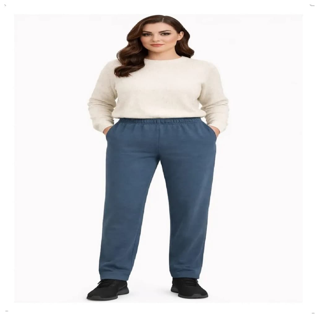 Calça De Moletom Flanelado Adulto Com Bolso Interno