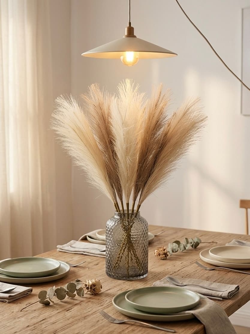 KIt10/20/30Artificial Grass Pampas Falso Capim Pampas Falso Plumas Falsas Decoração Boho Nórdico Min