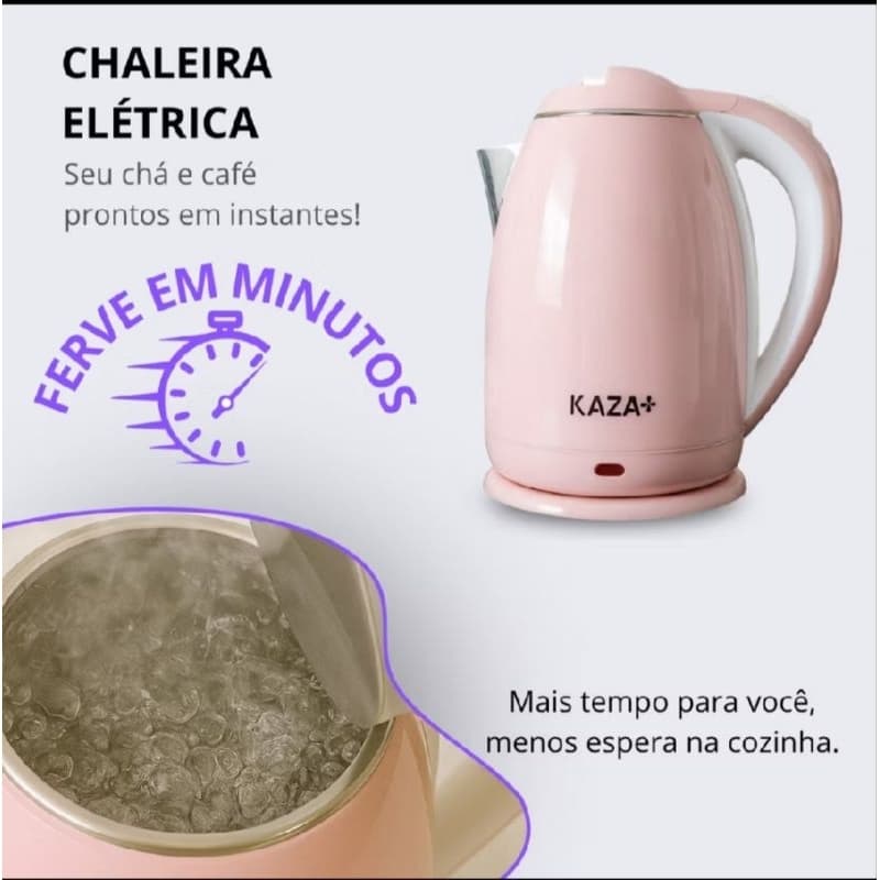 🌈🇮🇱✡🇧🇷CHALEIRA ELÉTRICA  KAZA+ ROSA (KA125) 1000W 127V