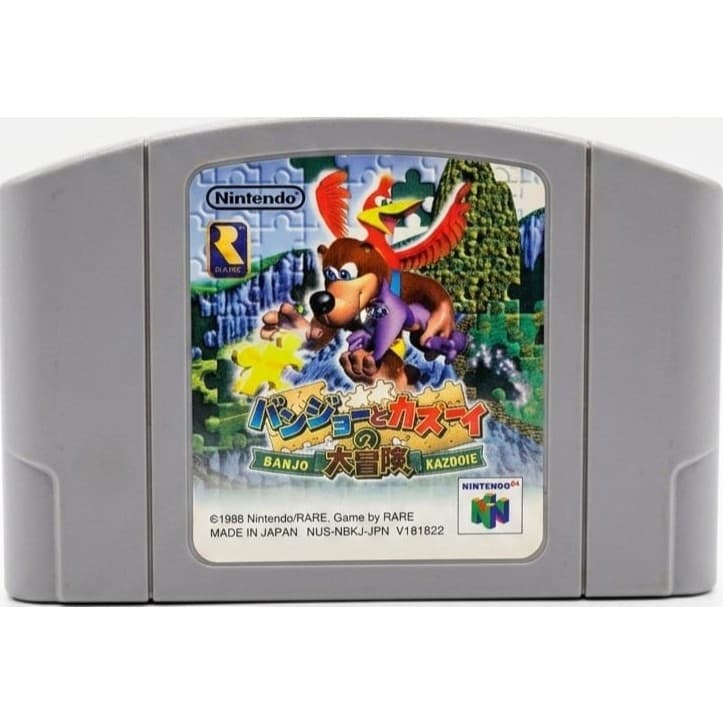 Banjo-Kazooie Japonês Original Nintendo 64 N64 Jogo Cartucho Funcionando Clássico Colecionável Game Retrô Impecável A RS