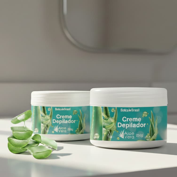 Kit 2 Cremes Depilador - Depilação com Aloe Vera - Botica Brasil Lucy's 250g