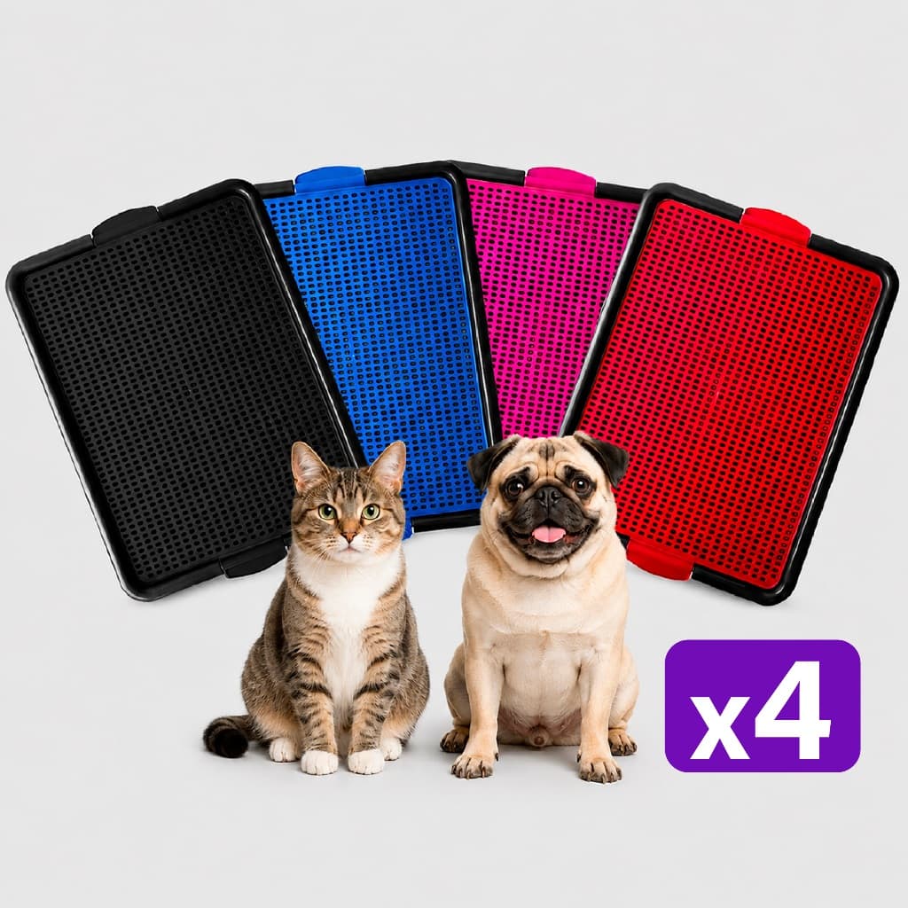Kit 4 Sanitário Banheiro Cachorro Tapete Higiênico Mec Pet