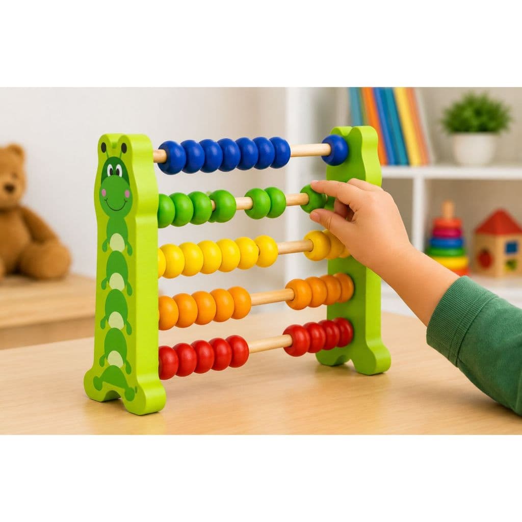 Brinquedo Educativo Ábaco de Madeira Infantil