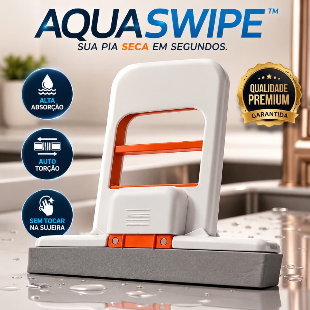 Mini Mop Absorvente Portátil para Pia e Bancada – Rodo Esponja de Limpeza Rápida com Auto-Torção