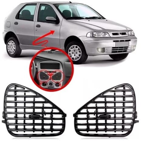 Fiat Palio Siena Weekend Strada G2 Difusores Ar Centrais Preto Par ou Unidade Peça Nova
