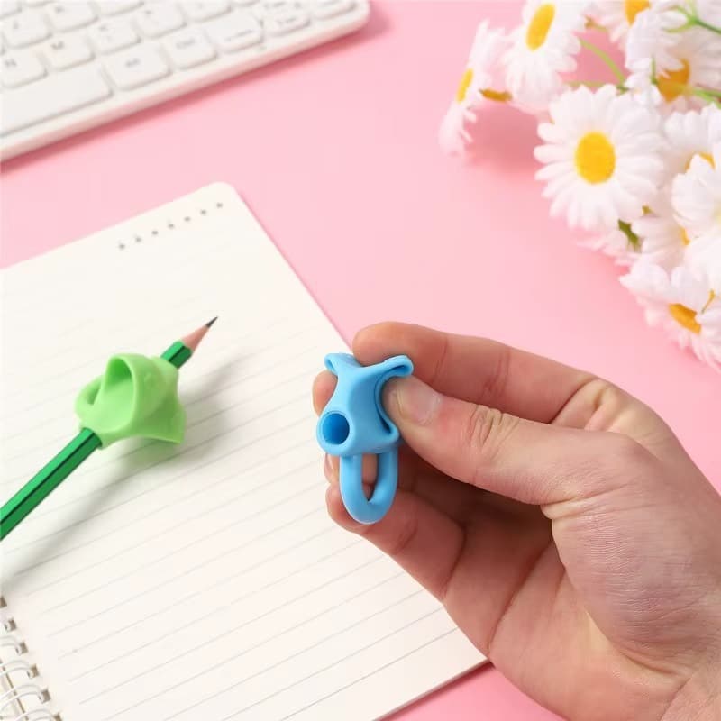 kit 6 Corretor Para Escrever Ergonômico Silicone Macio