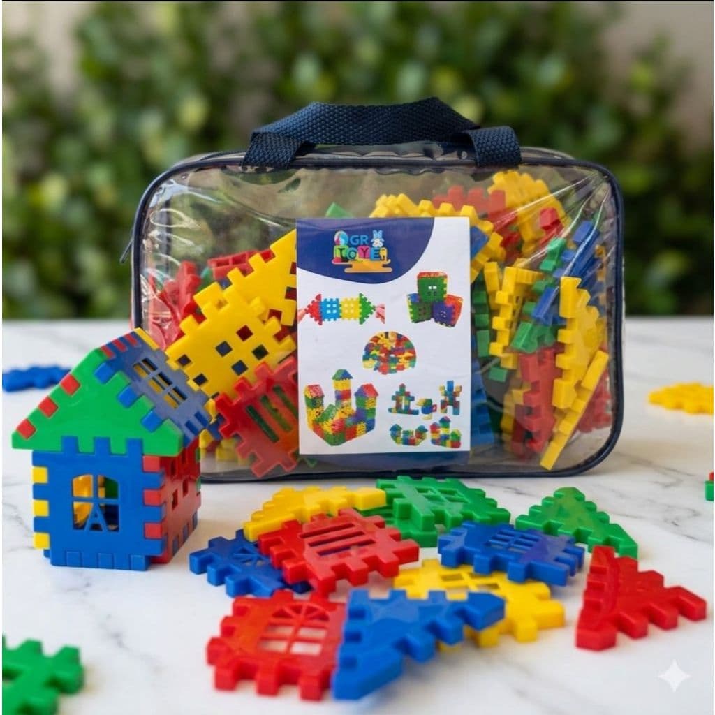 Bolsa Personalizada com 120 Casinhas de Bloco - Estilo e Diversão