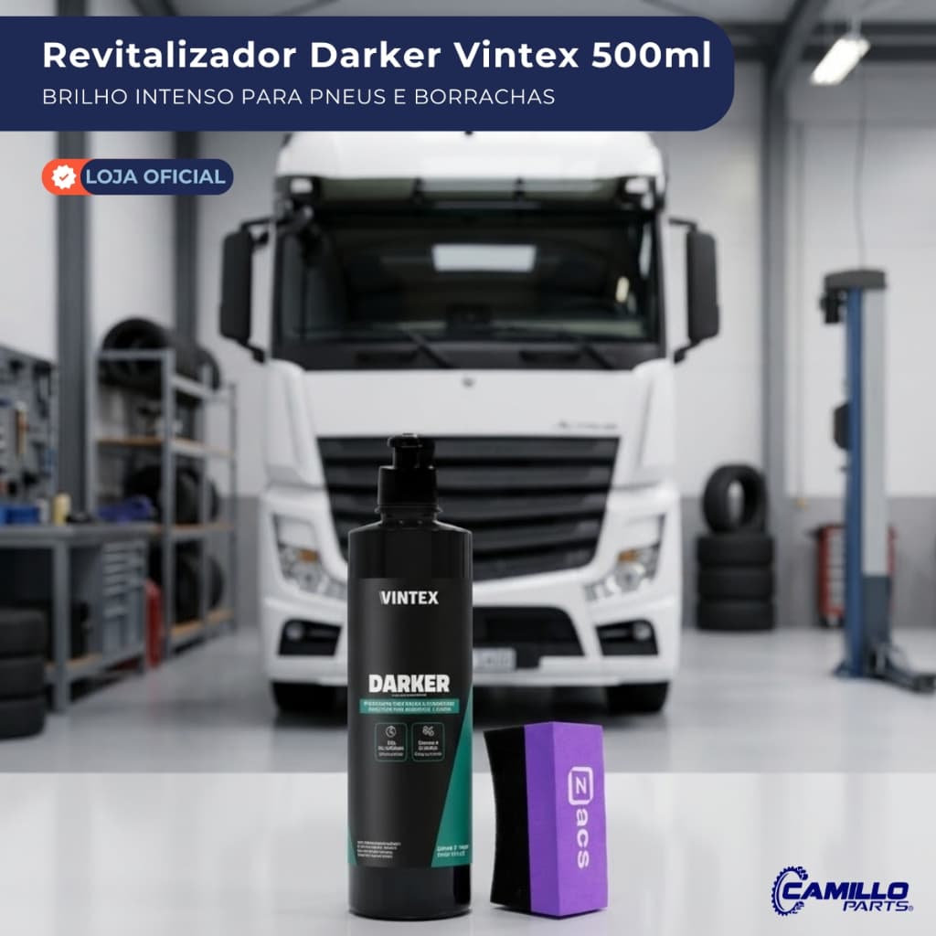 Revitalizador De Pneus Vintex Darker 500ml Pretinho Brilhante Alta Durabilidade