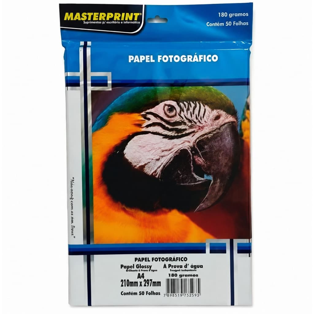 Papel Fotografico 180g 50 Folhas Glossy A4 Masterprint Promoção!!!!!