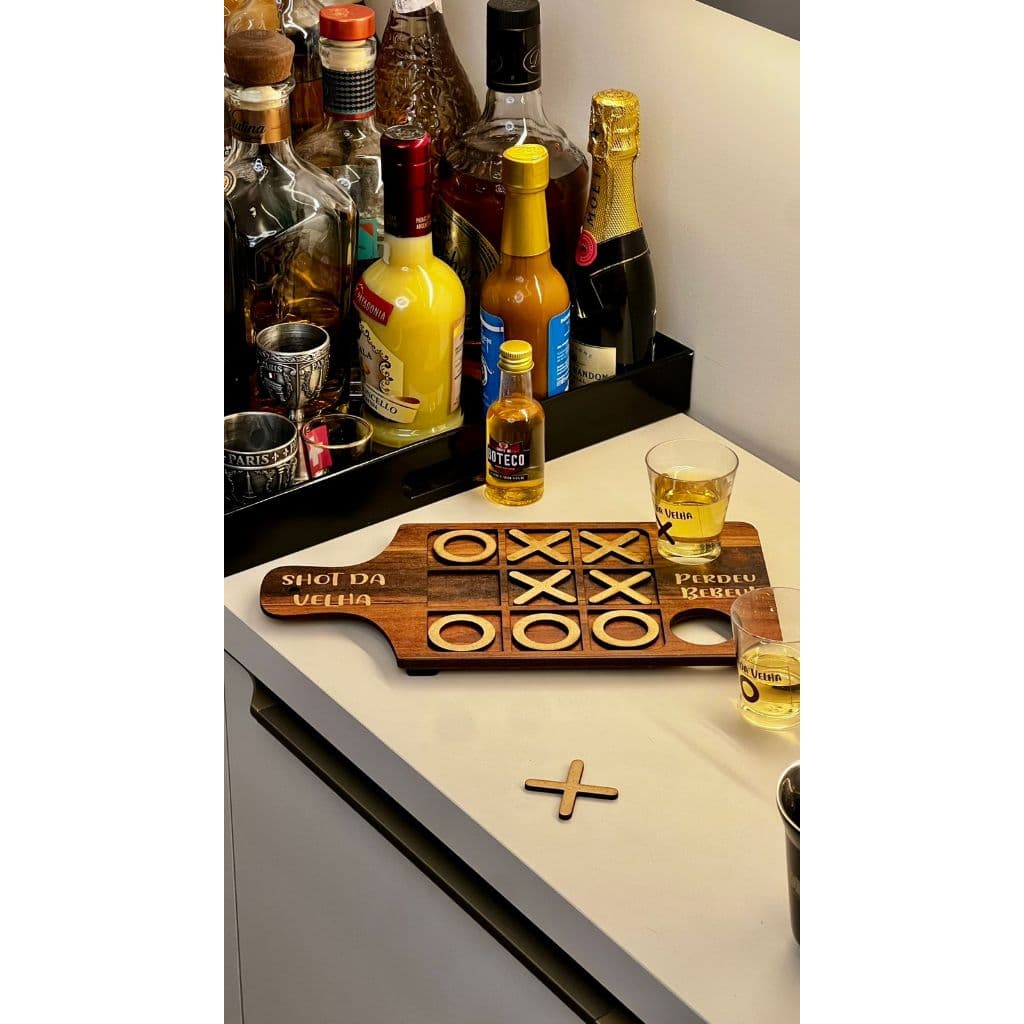 Jogo da Velha Shots em Doses Perdeu Bebeu Alcoólico Jogo Adulto